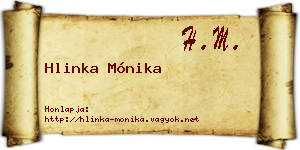 Hlinka Mónika névjegykártya